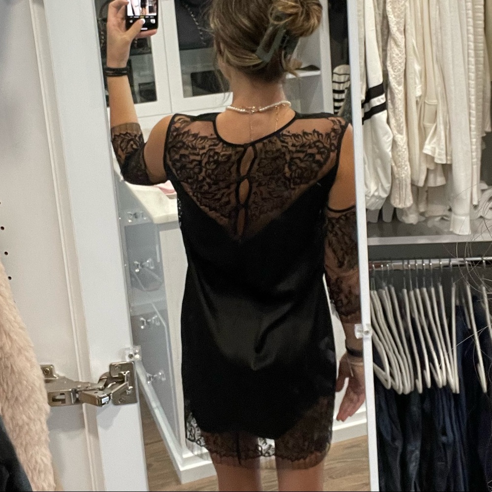 Black lace dress